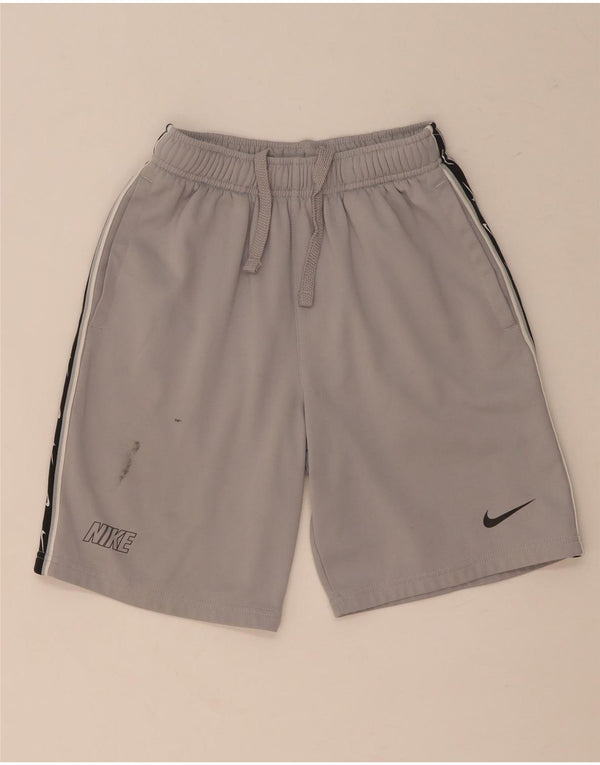 Short de sport Nike Dri Fit Graphic pour garçon 12-13 ans, grand color block gris