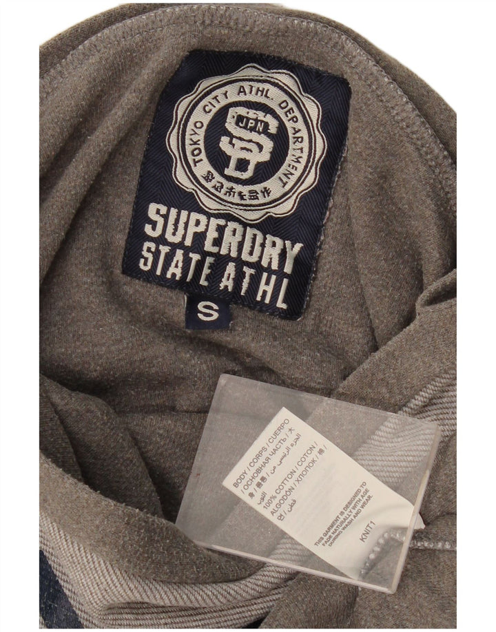 SUPERDRY Sweat-shirt graphique surdimensionné pour femme UK 10 Petit Gris