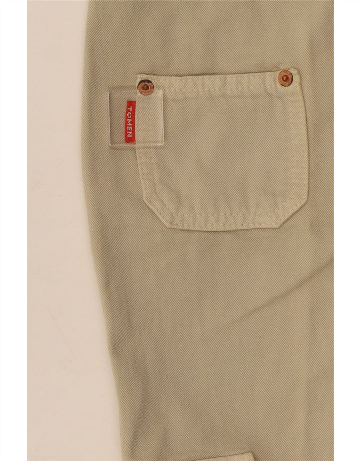 Pantalon Cargo Flare Femme Vintage W22 L31 Beige