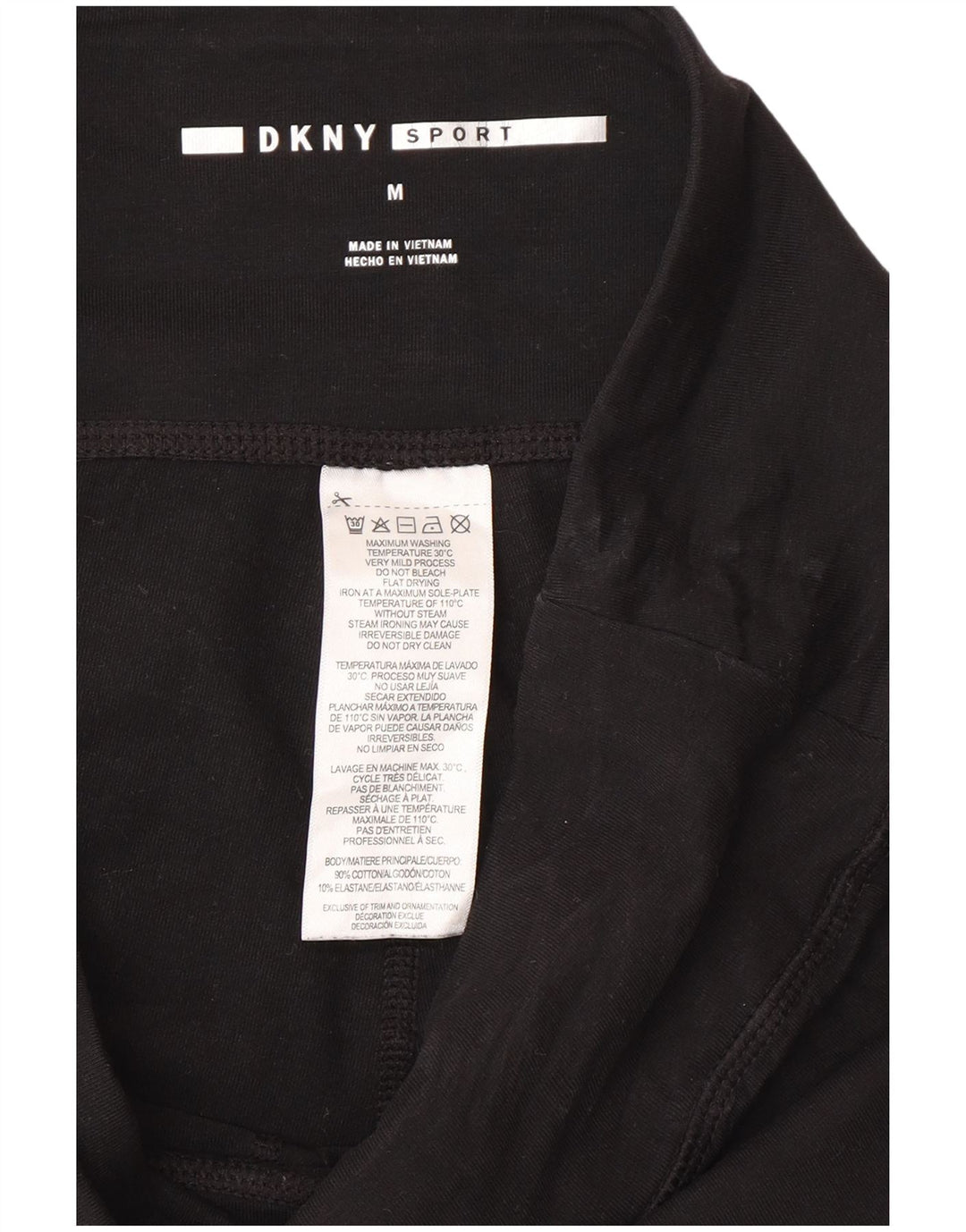 Dkny Leggings graphiques pour femmes UK 12 coton noir moyen