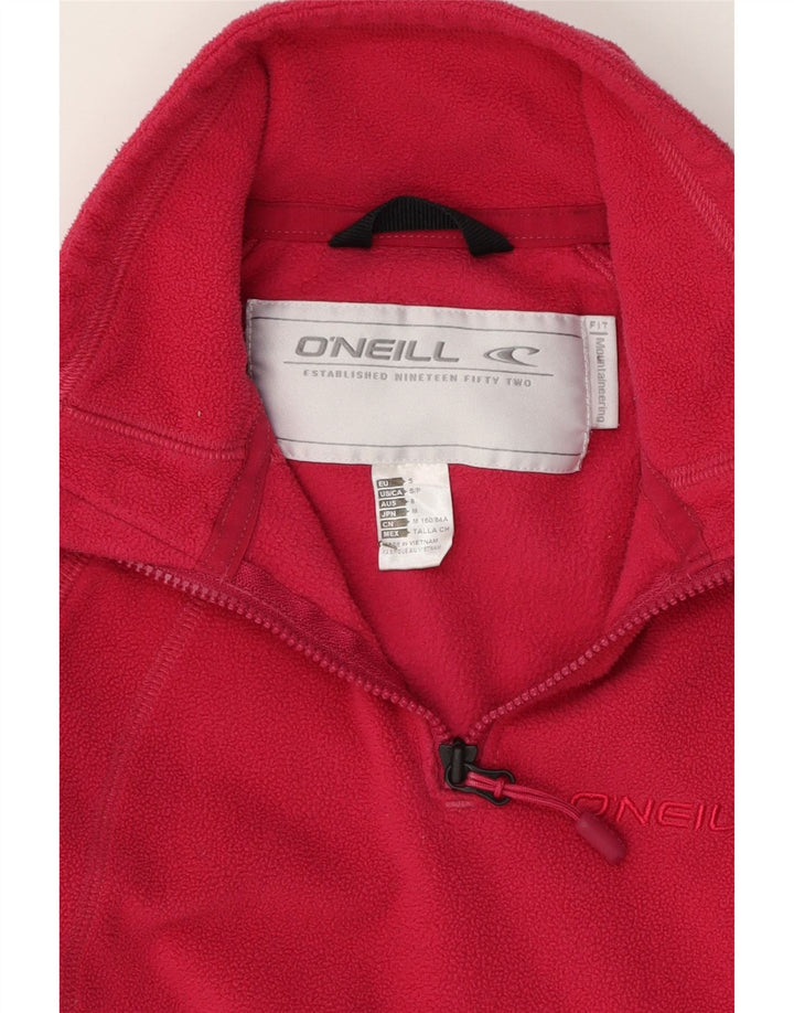 O'NEILL Womens Zip Neck Fleece Jumper UK 10 Small  Pink Polyester Vintage O'Neill and Second-Hand O'Neill from Messina Hembry 
