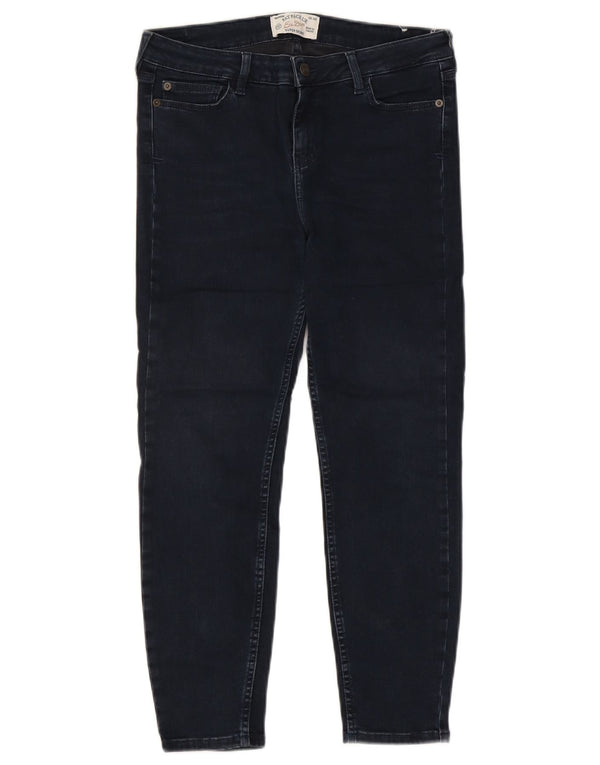Fat Face Jean court super skinny pour femme UK 12 Medium W30 L24 Bleu marine