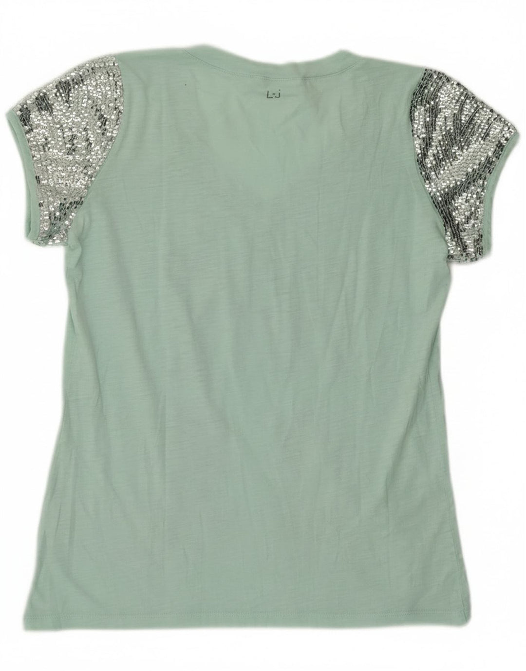 Liu Jo T-shirt graphique pour femme UK 12 Vert moyen moderne