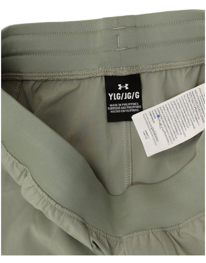 Under Armour Pantalon de Survêtement Garçon 11-12 Ans Large Vert Sports