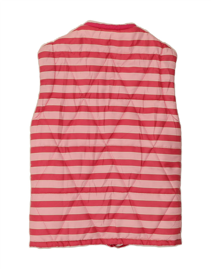 TRISSI Womens Padded Gilet UK 12 Medium Pink Striped Vintage Trissi and Second-Hand Trissi from Messina Hembry 