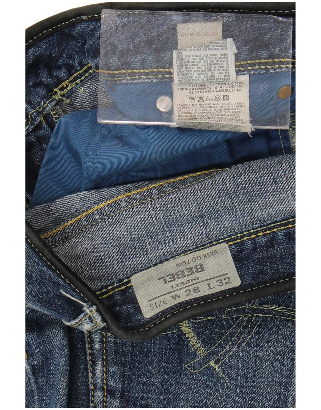 Diesel Femme BEBEL Jean Slim W28 L27 Bleu Coton