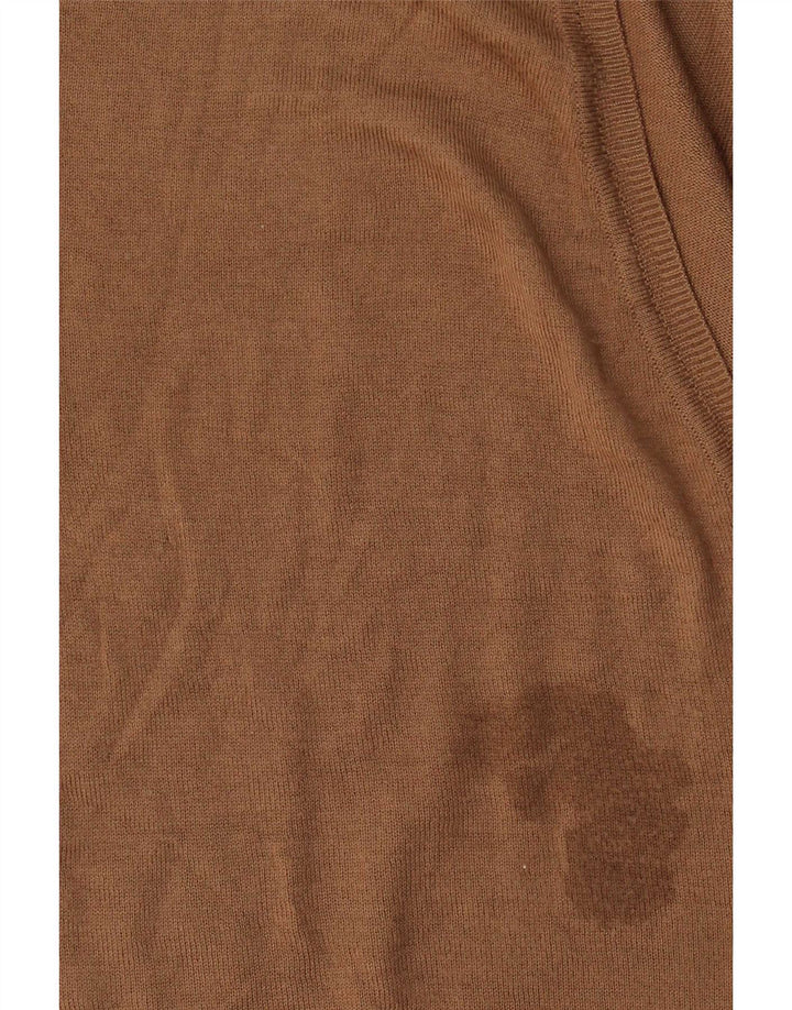 Zara Cardigan surdimensionné à manches 3/4 pour femme UK 14 Marron moyen