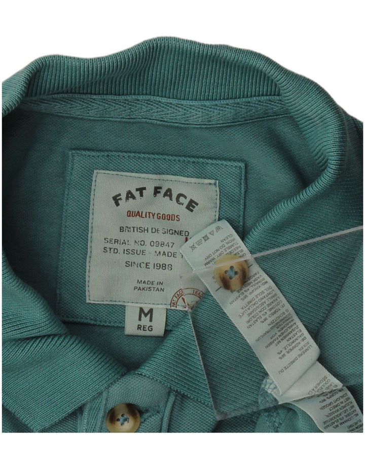 FAT FACE Mens Polo Shirt Medium Blue Cotton