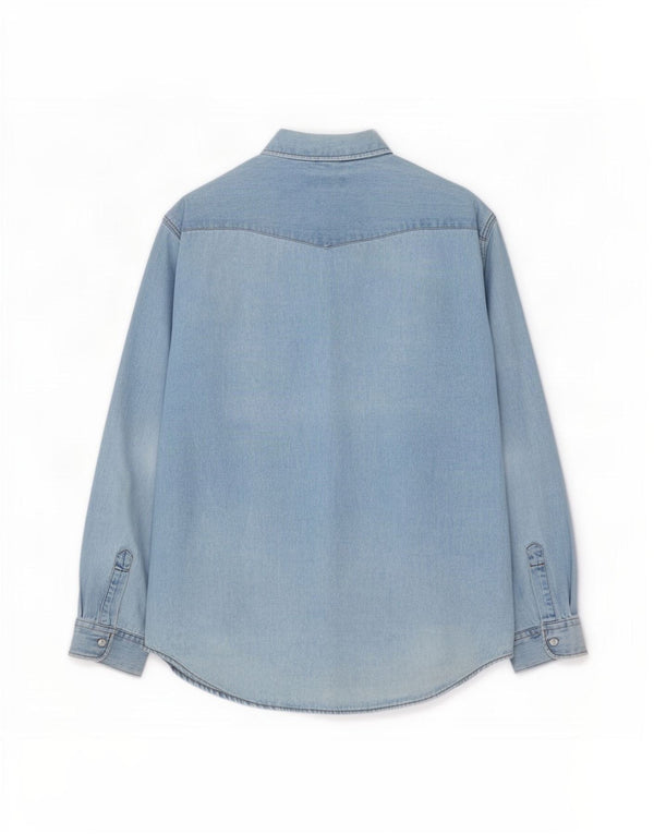 Carrera Chemise En Jean Large Bleu Coton Homme
