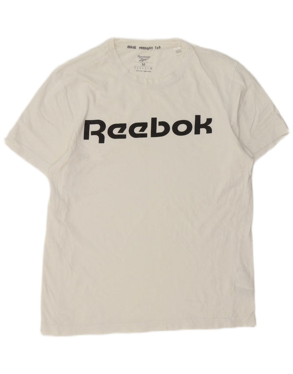 Reebok Tee-Shirt Graphic Homme Blanc Moyen Coton
