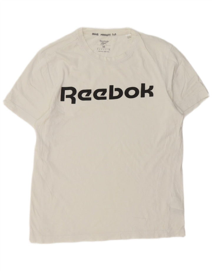 Reebok Tee-Shirt Graphic Homme Blanc Moyen Coton