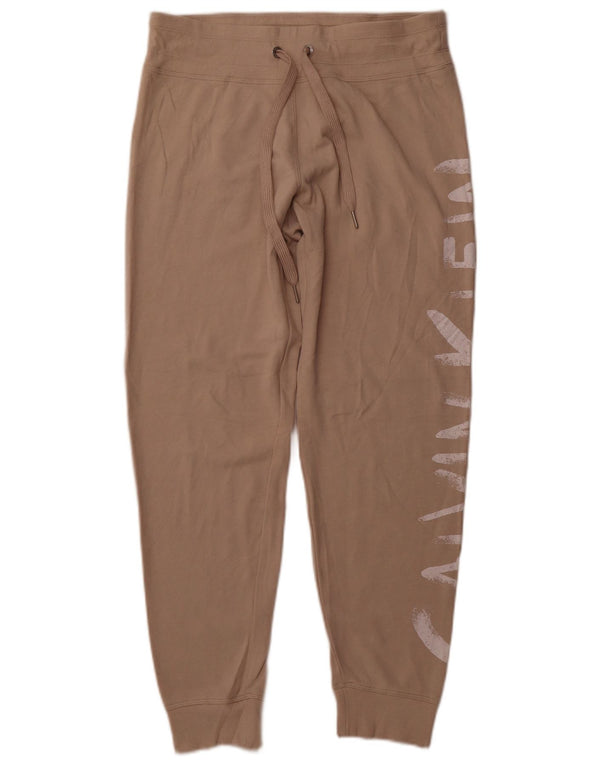 Calvin Klein Womens Tracksuit Trousers Joggers UK 12 Medium Brown Cotton
