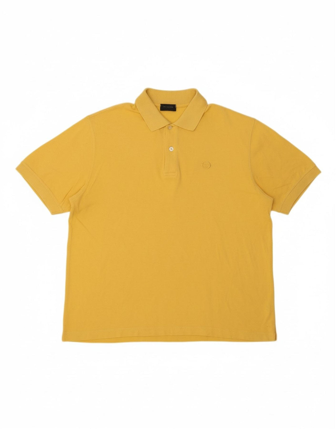 SERGIO TACCHINI Mens Polo Shirt IT 50 Medium Yellow Cotton