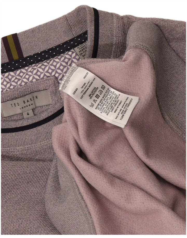 Ted Baker Sweat-shirt pour homme Taille 4 Grand Coton Violet