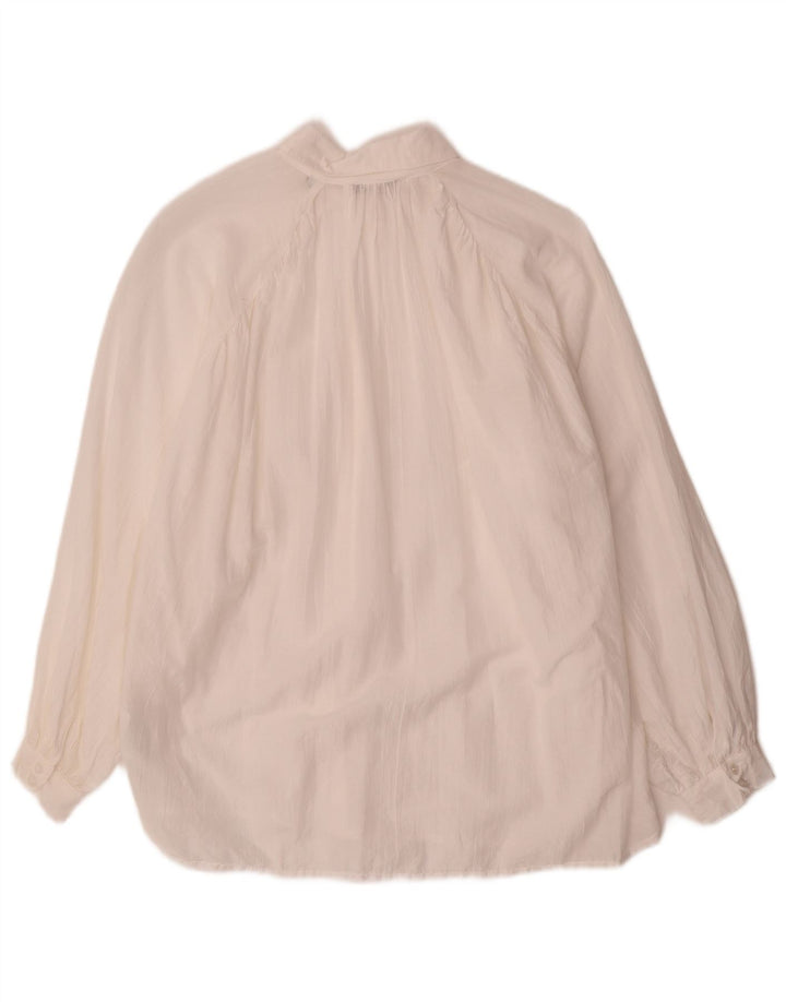 PEPE Jeans Chemise Oversize Femme UK 14 Coton Blanc Moyen