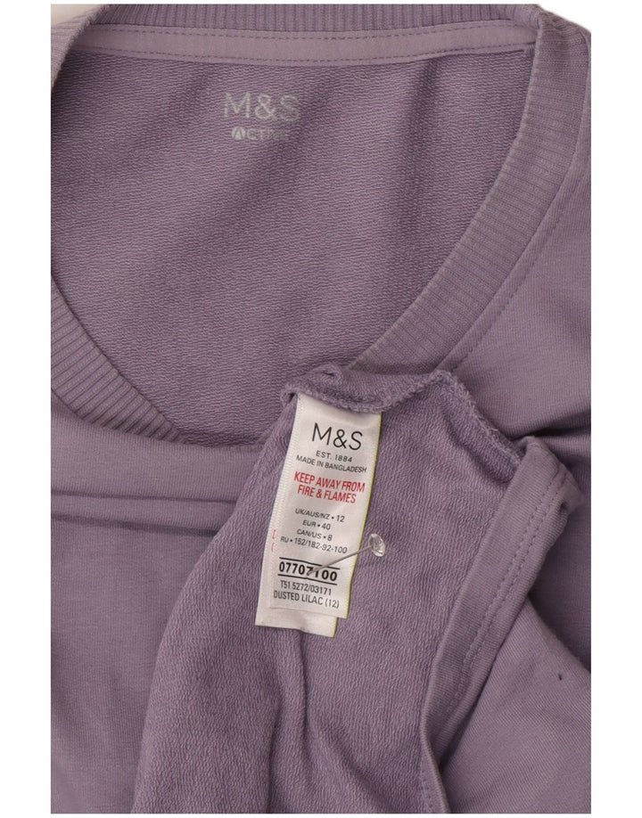 Marks & Spencer Sweat-shirt pour femme en coton violet moyen UK 12