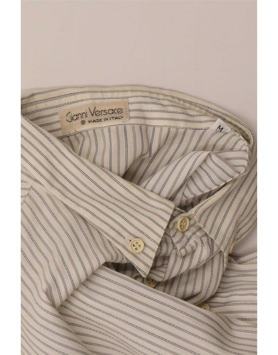 Gianni Versace Chemise Homme Rayé Blanc Moyen