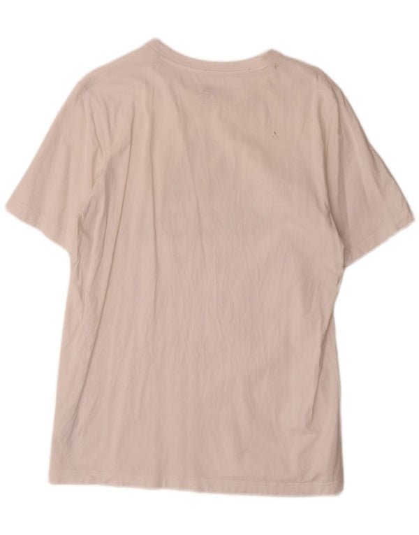 Adidas T-shirt graphique pour homme en coton blanc moyen