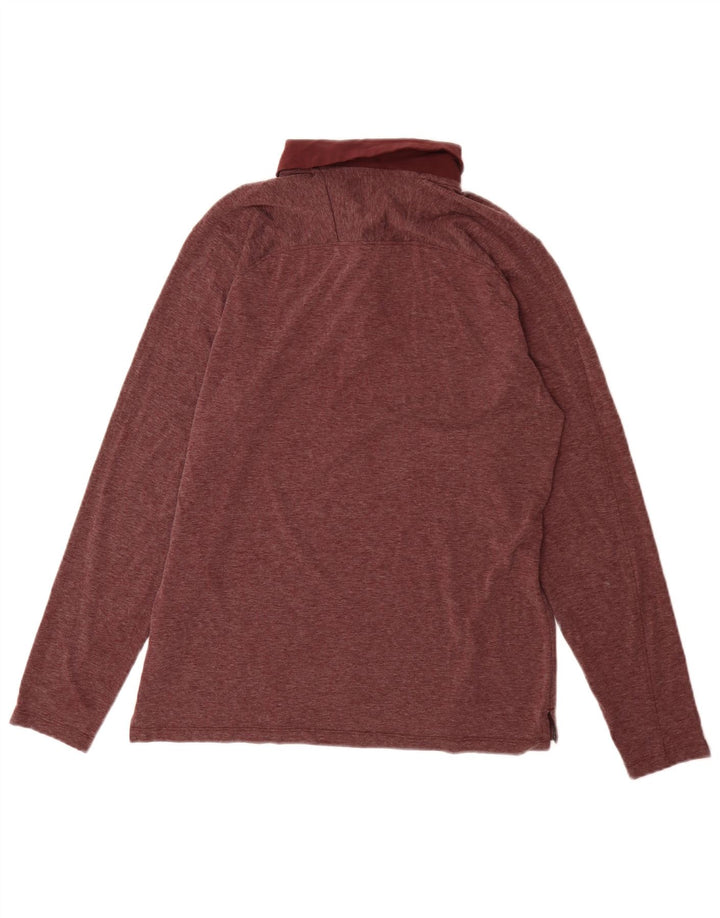 Nike Polo de golf à manches longues pour homme en polyester bordeaux moyen