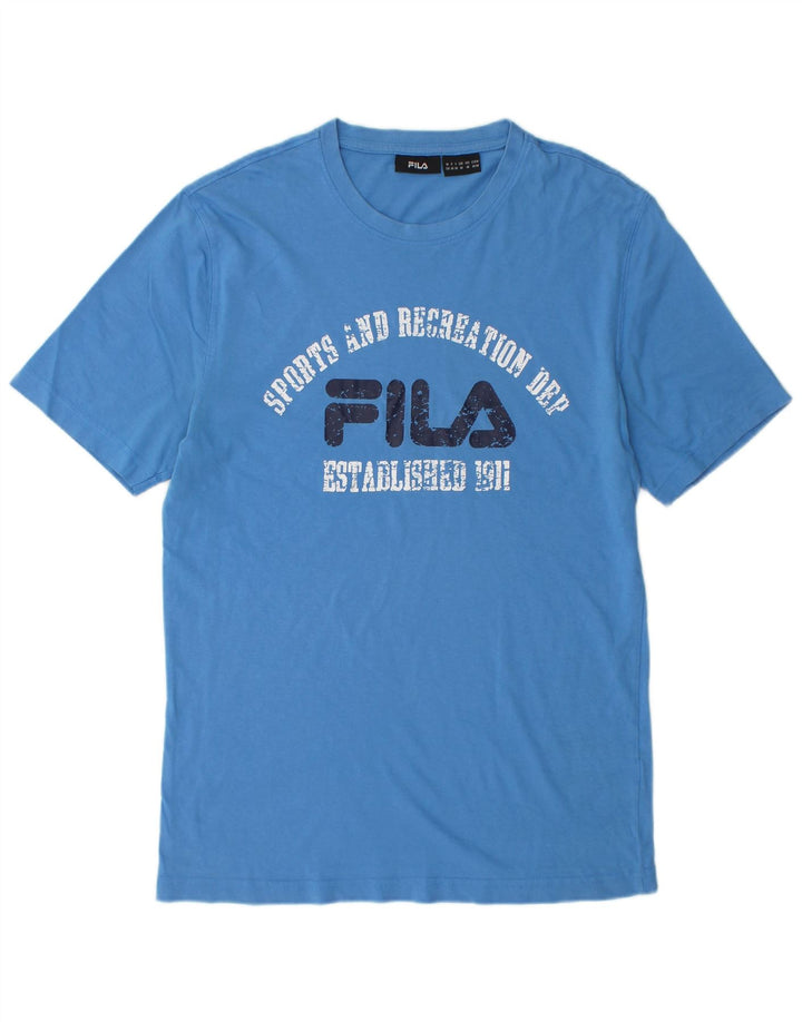 FILA T-Shirt Graphique Homme Bleu Moyen