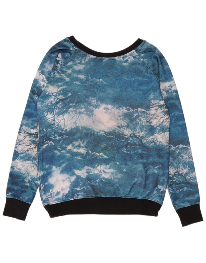 Adidas Sweat-shirt graphique pour femme UK 14 Grand Bleu Tie Dye Polyester
