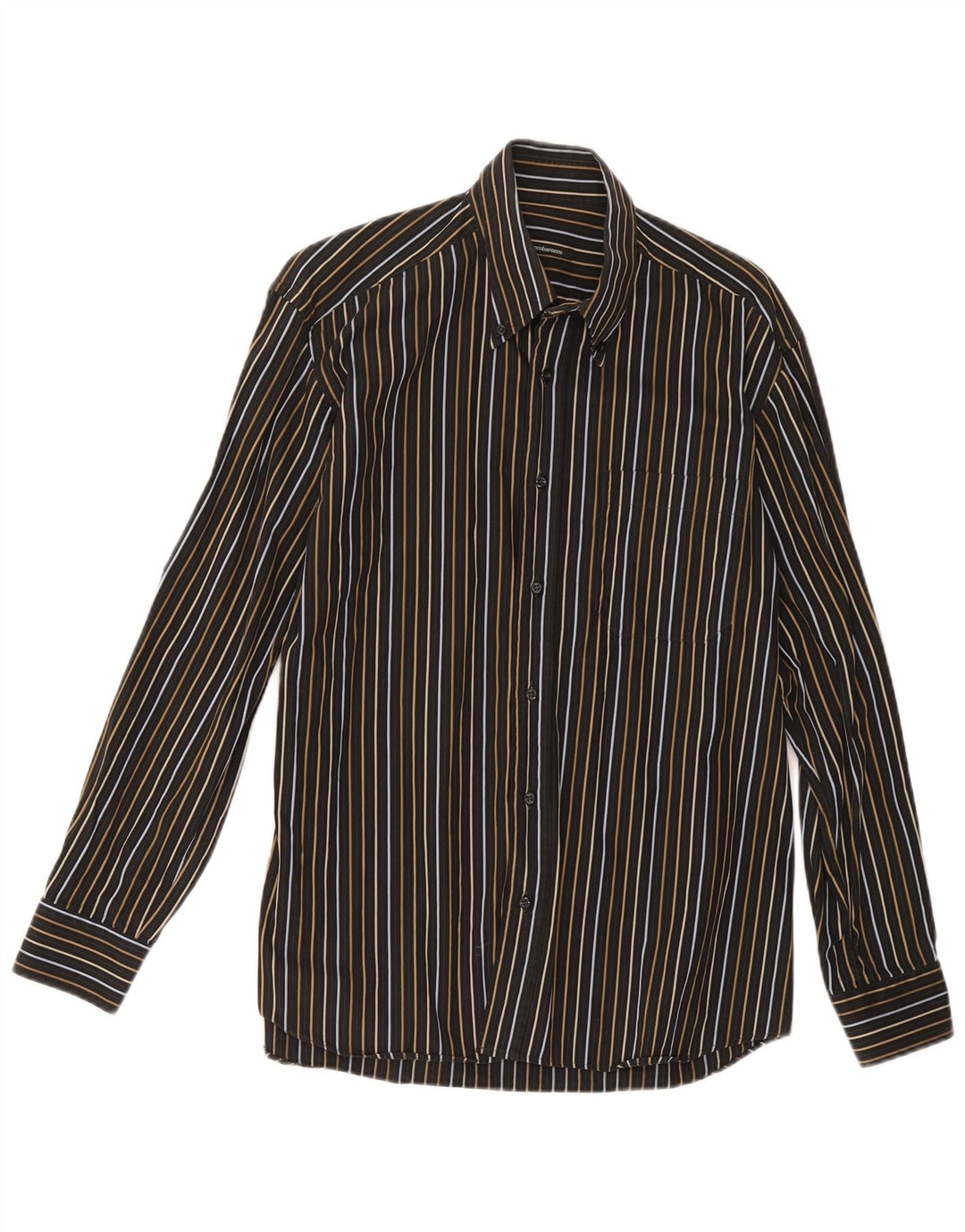 Roccobarocco Chemise Homme Taille 39 Moyen Noir Rayé