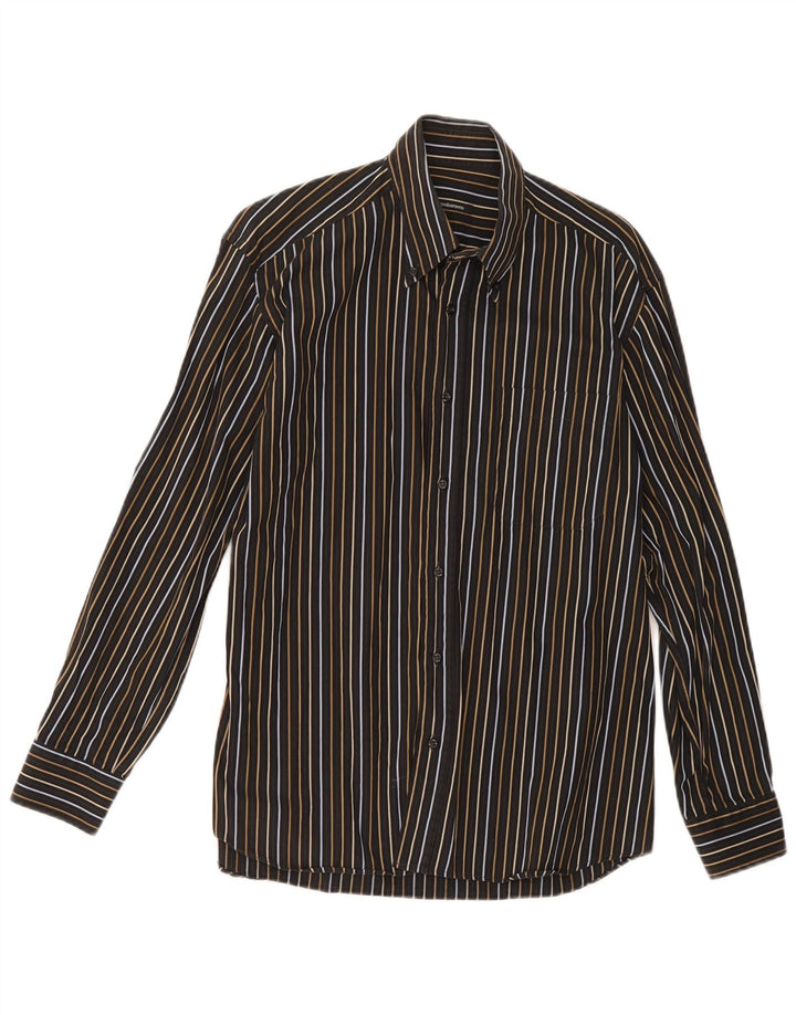 Roccobarocco Chemise Homme Taille 39 Moyen Noir Rayé
