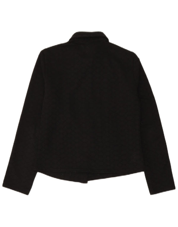 BENETTON Chemisier court pour femme IT 46 Large Noir Polyester