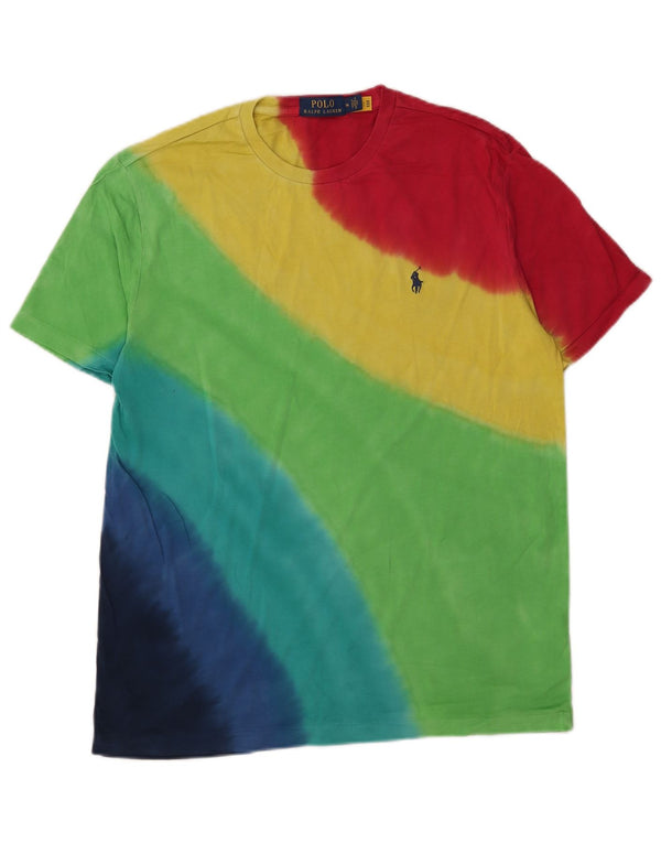 Polo Ralph Lauren T-shirt pour homme en coton tie-dye multicolore moyen