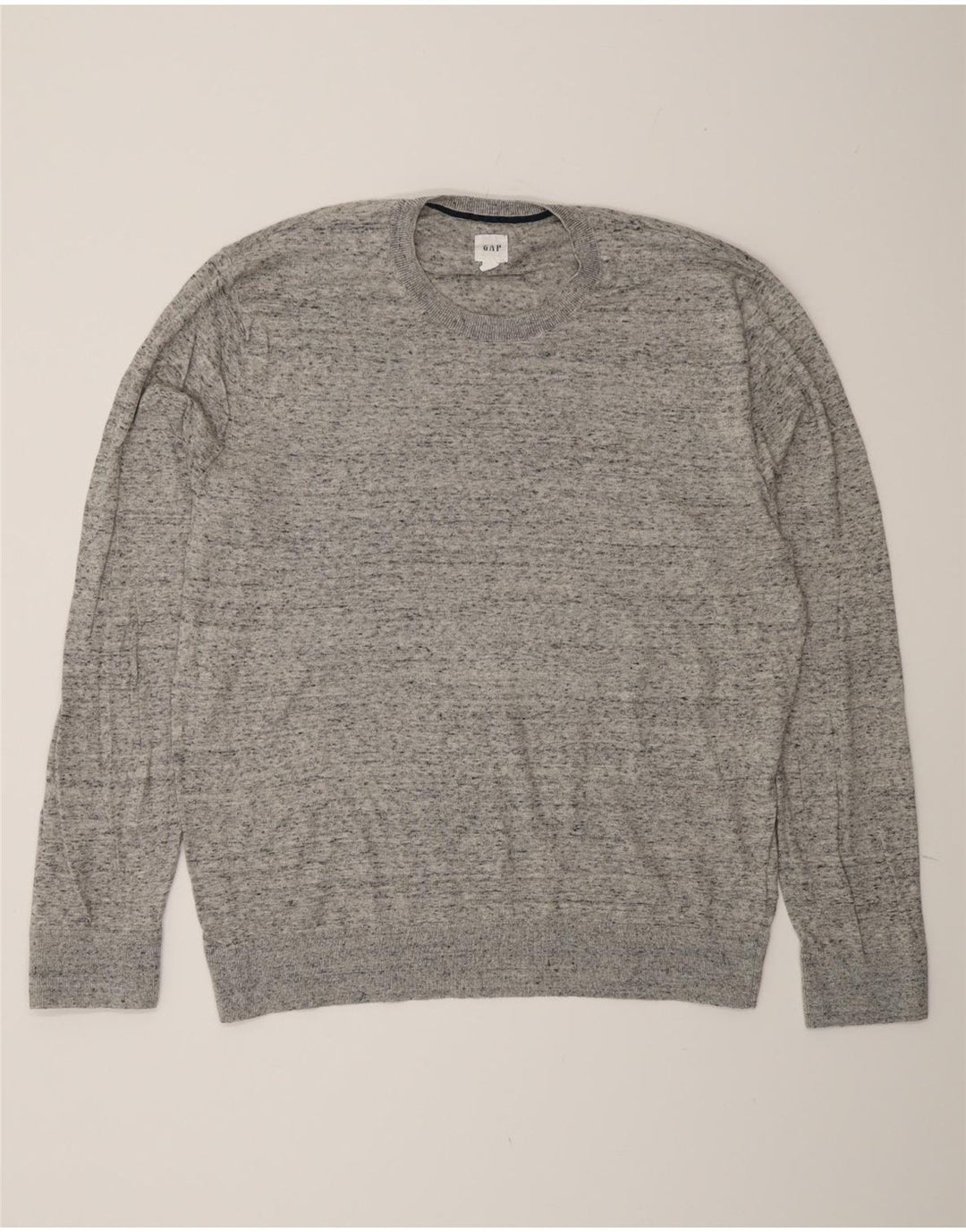 Gap Pull à col rond pour homme en coton moucheté gris grand
