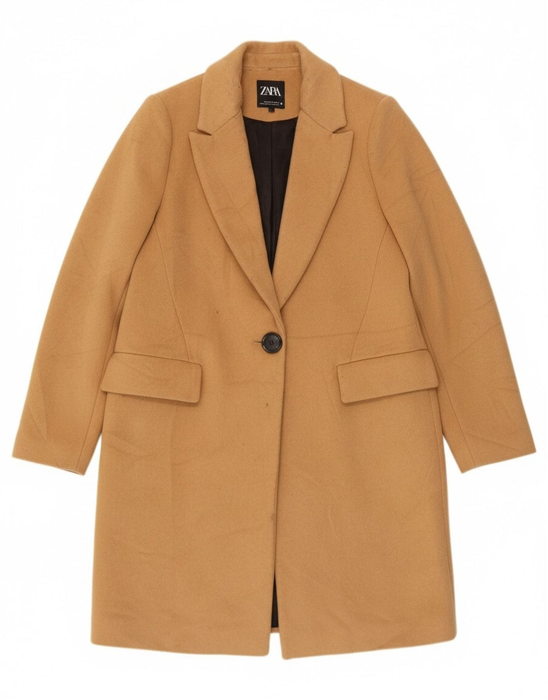 Zara Manteau Femme UK 14 Beige Moyen
