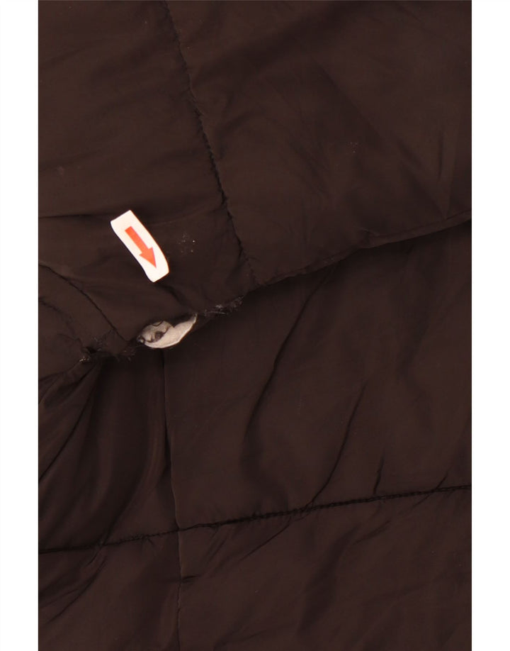 Topshop Veste matelassée surdimensionnée pour femme UK 12 Medium Noir Polyester