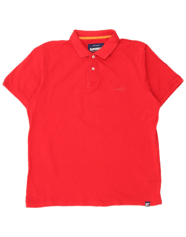 Superdry Polo Homme 2XL Rouge Coton