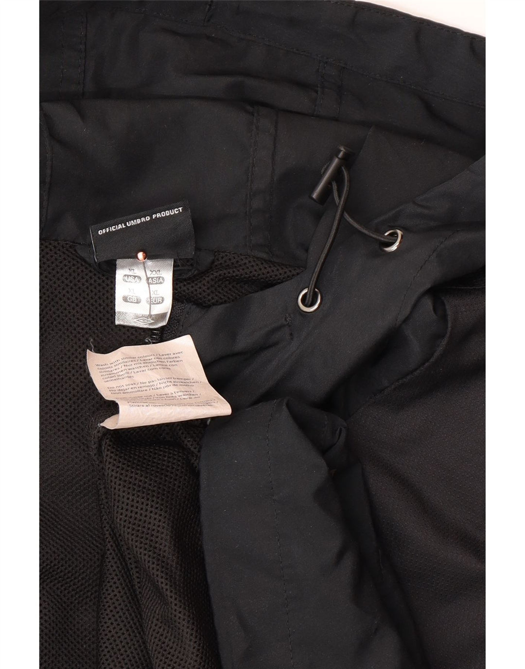 UMBRO Veste de survêtement à capuche pour homme XL Noir Polyester