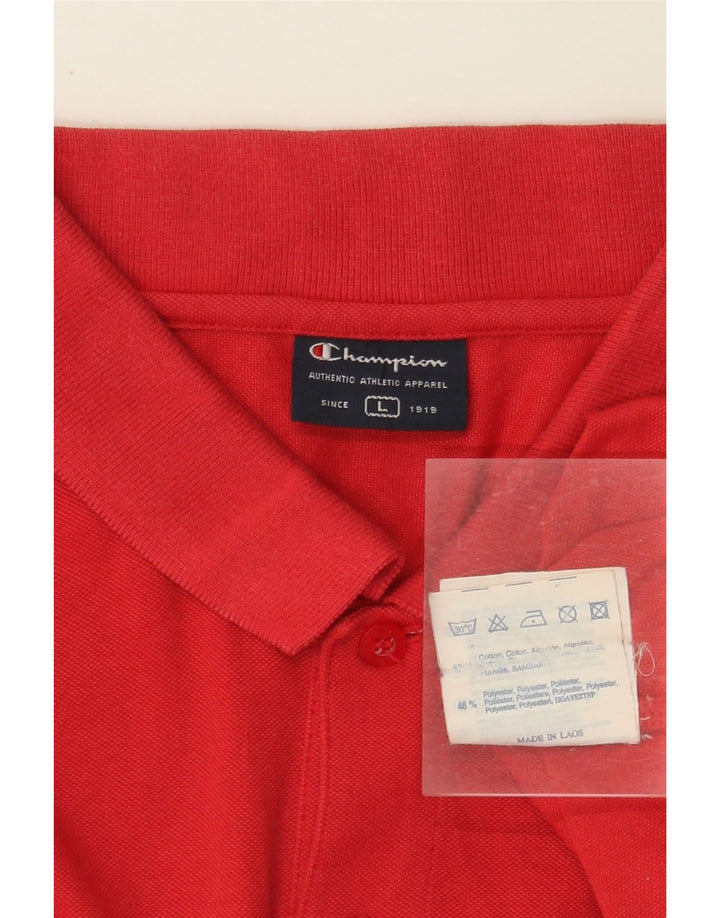 CHAMPION Polo Homme Grand Rouge Coton