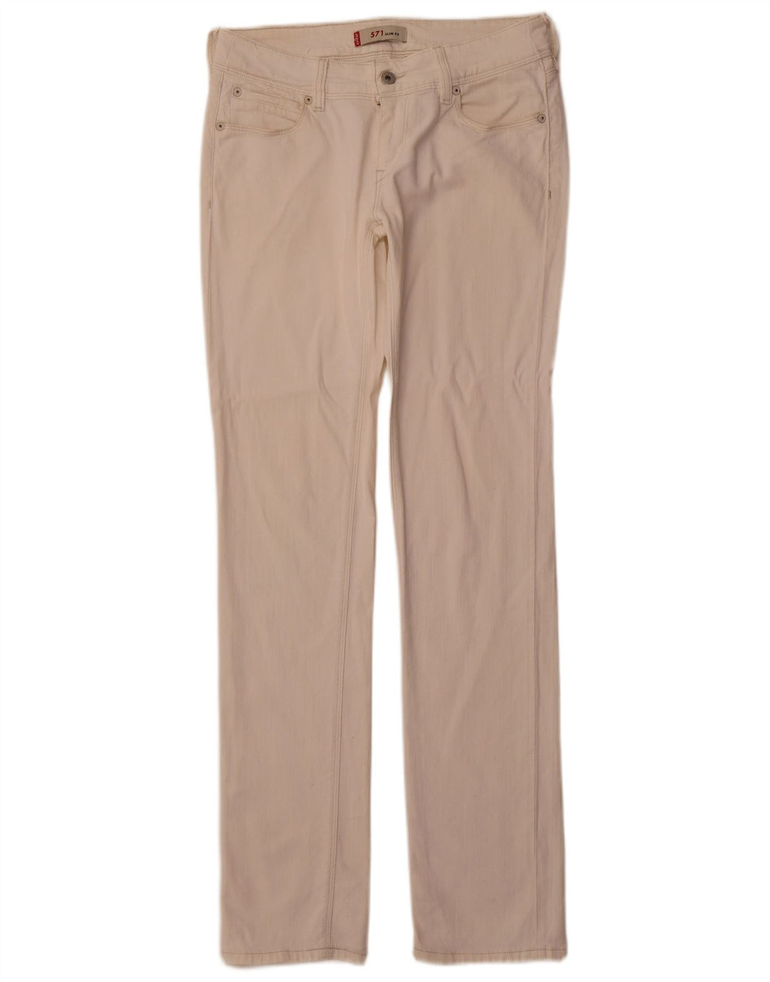 Levi's Jean Slim 571 W30 L33 Homme Blanc Cassé