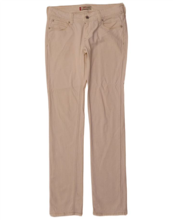 Levi's Jean Slim 571 W30 L33 Homme Blanc Cassé