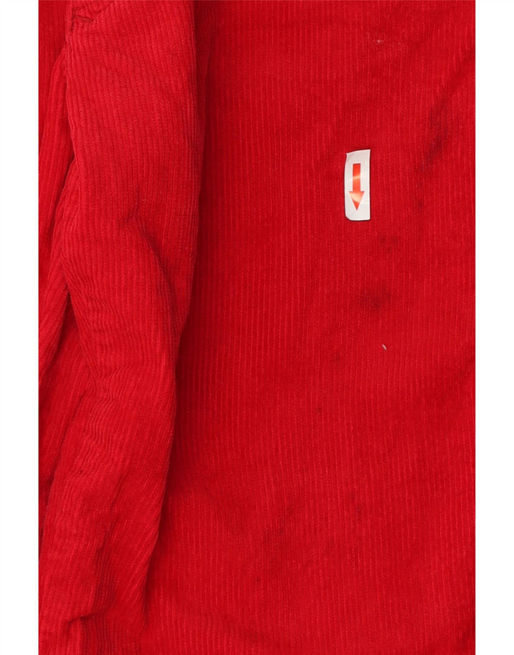 Stefanel Pantalon slim en velours côtelé pour femme W28 L30 Rouge Coton