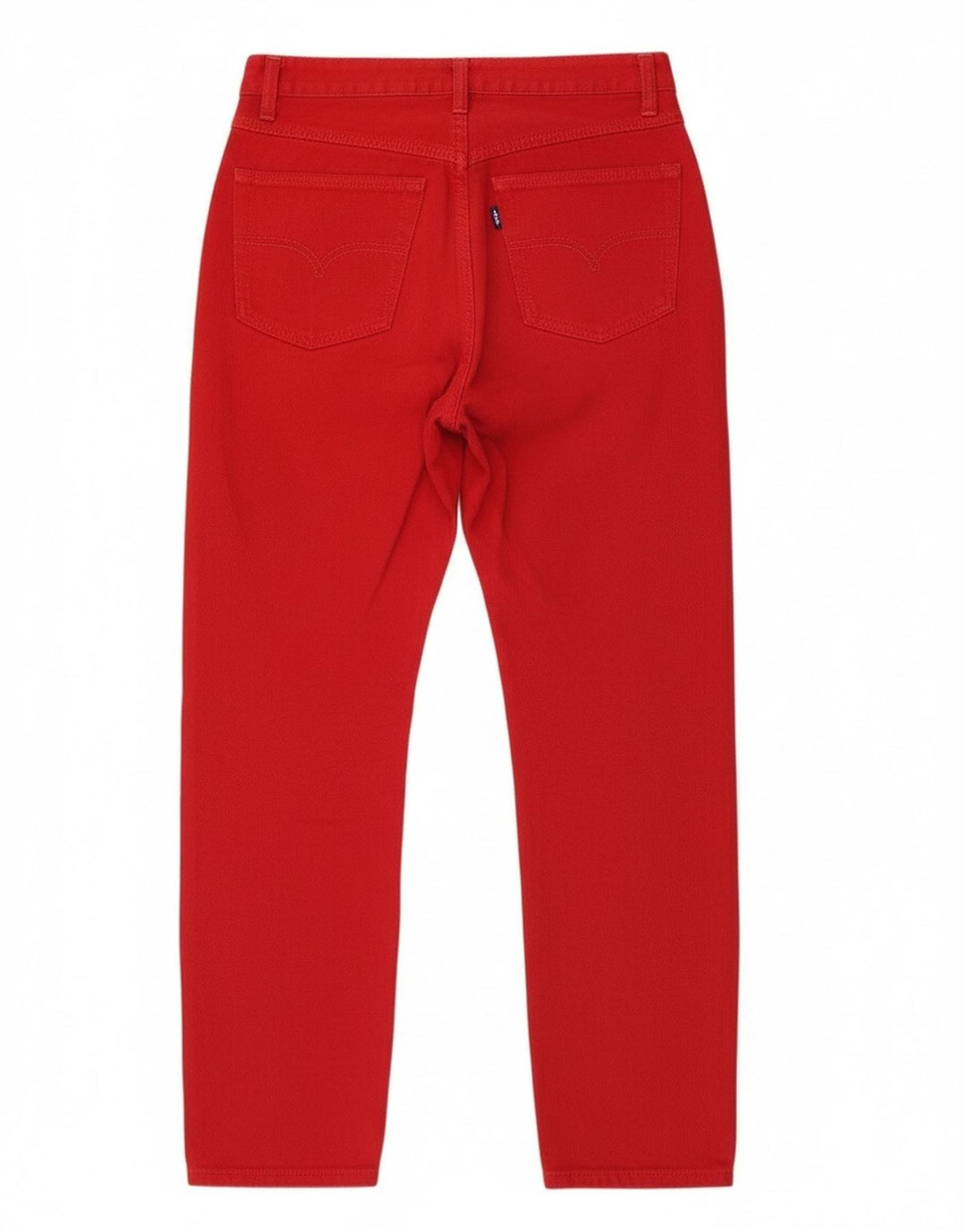 Uniforme Jean taille haute femme W30 L29 rouge coton