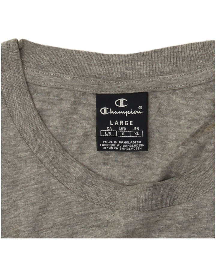 Champion T-Shirt Homme Haut Large Gris Moucheté
