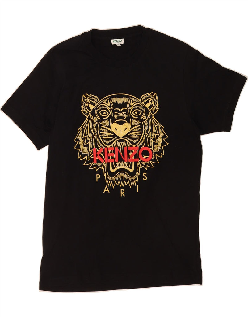 KENZO Mens Paris Graphic T-Shirt Top Small Black Cotton Vintage Kenzo and Second-Hand Kenzo from Messina Hembry 