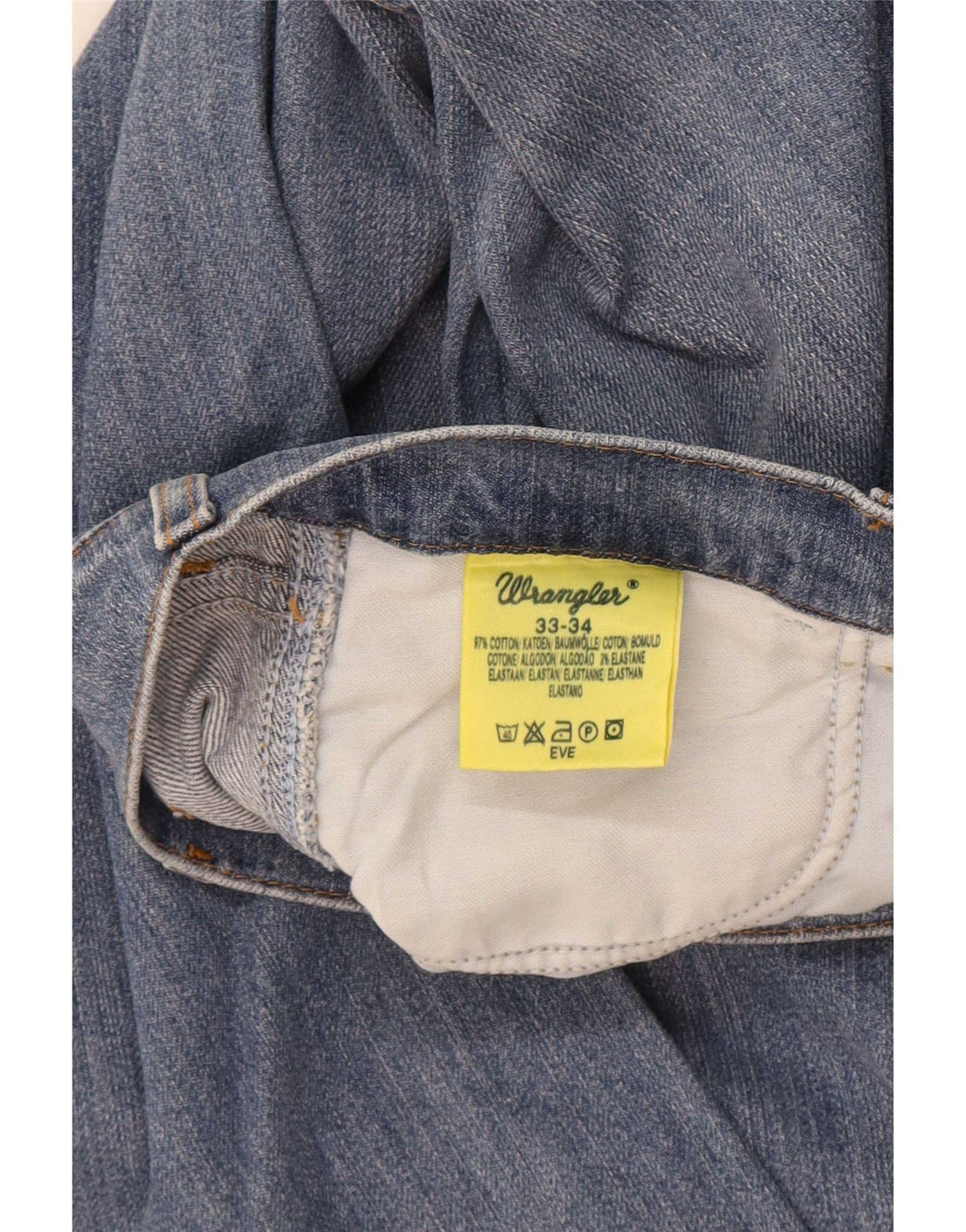 Wrangler Jean Bootcut Eve Femme W33 L34 Bleu Coton