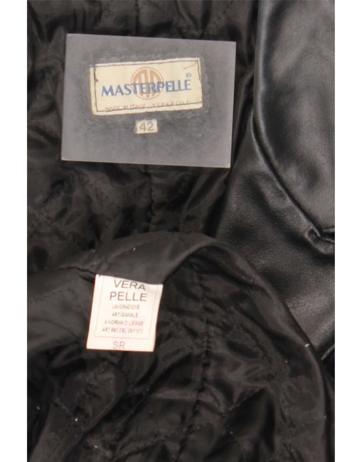 Lavorazione Artigianale Manteau en Cuir Femme IT 42 Moyen Noir