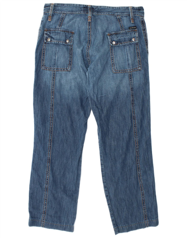 CALVIN KLEIN Womens Straight Jeans W33 L29  Blue Cotton