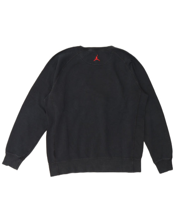 Jordan Sweat-shirt graphique pour homme en coton noir Taille L