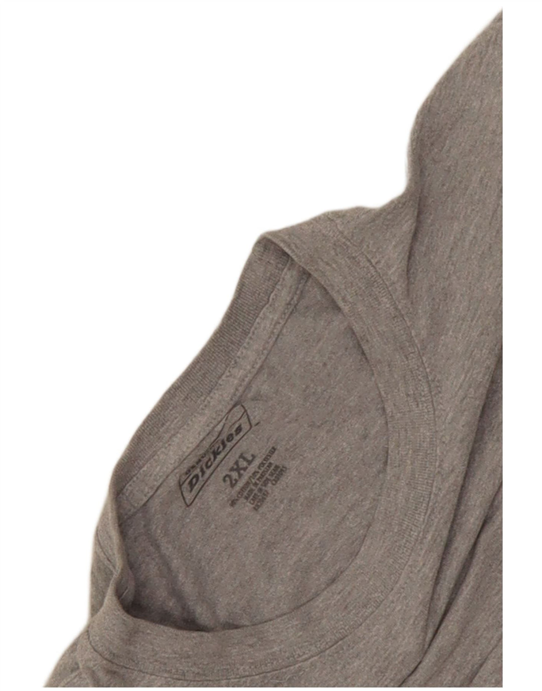 Dickies Haut Homme Manches Longues 2XL Gris Moucheté Coton