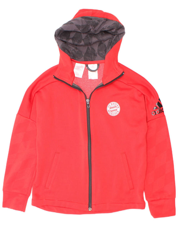 Adidas Pull à capuche zippé graphique FC Bayern Munchen pour garçon 9-10 ans Rouge