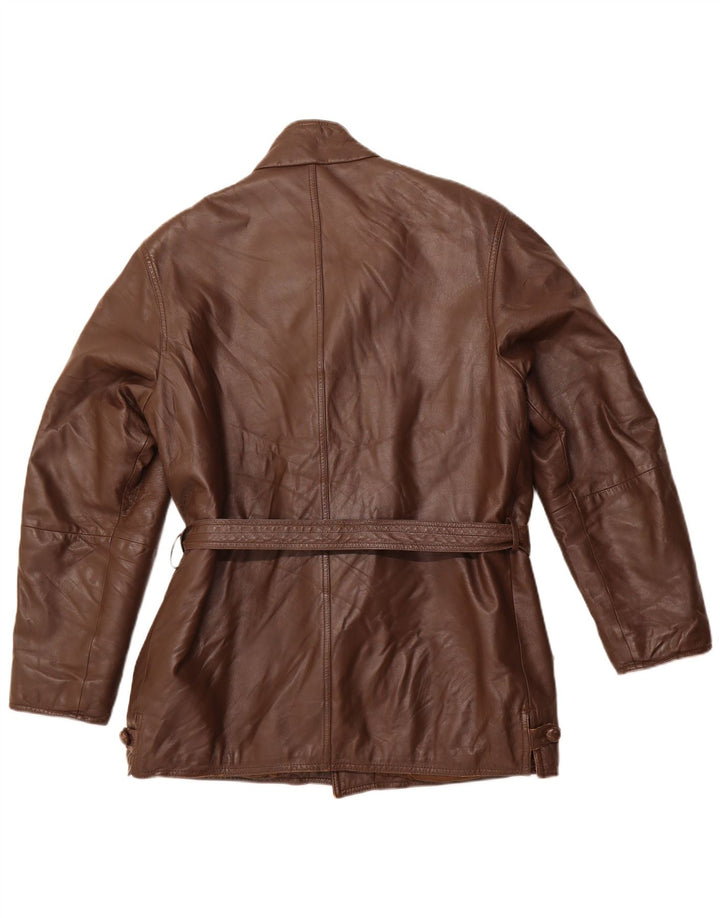 Veste en cuir homme VINTAGE IT 50 grand cuir marron