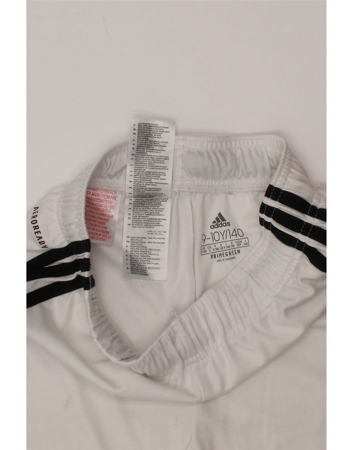 Adidas Short de Sport Aeroready Garçon 9-10 Ans Blanc Polyester
