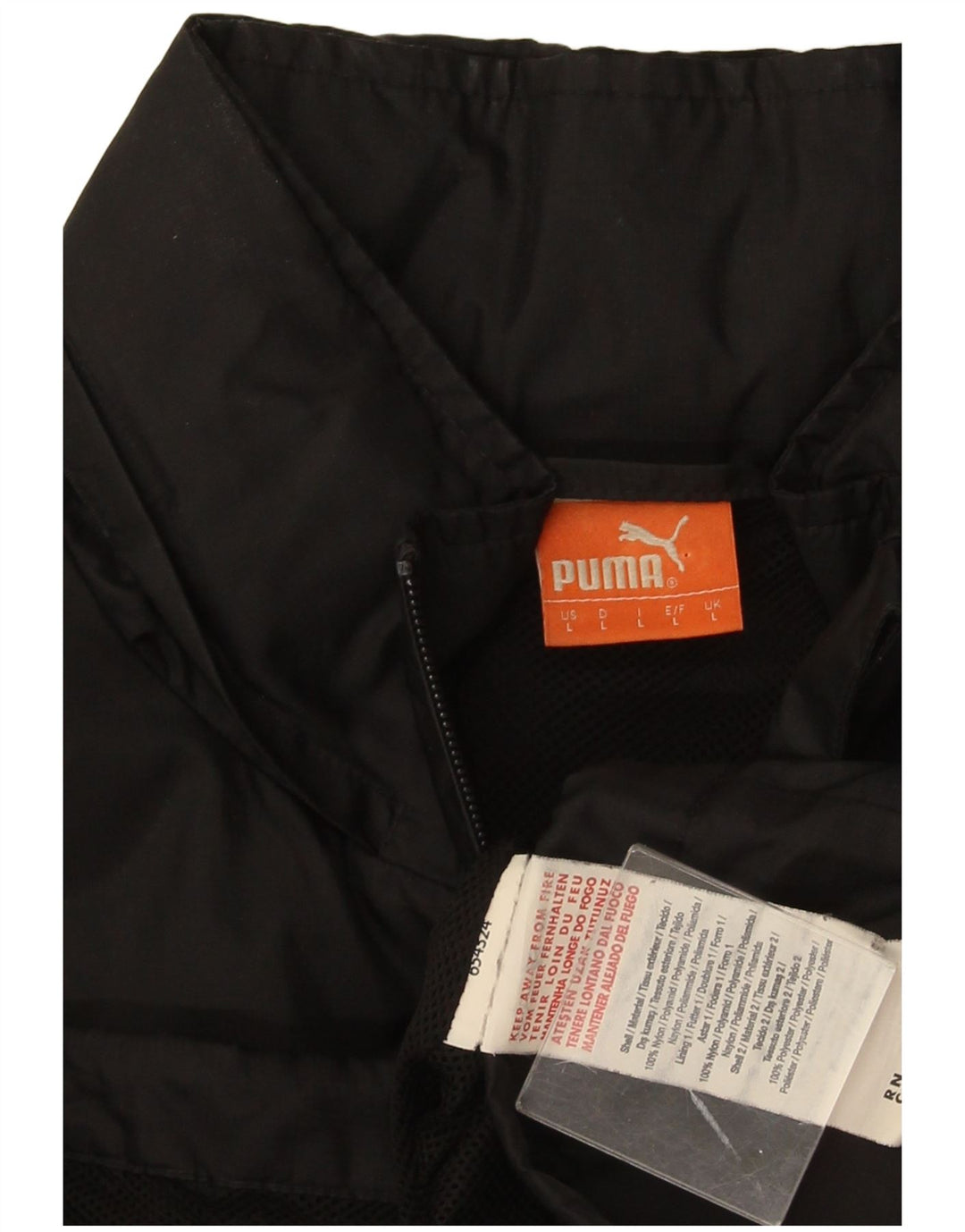 Puma Veste de survêtement pour homme en nylon noir Taille L
